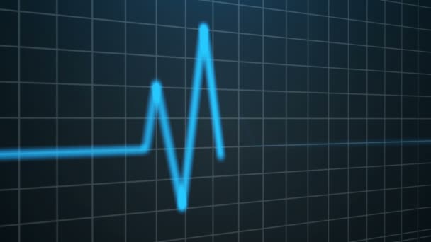 Electrocardiogram. Heartbeat waves — Stock Video