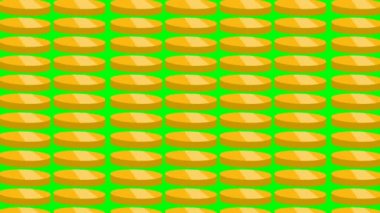 Altın düşüyor. Güzel Looped animasyon.