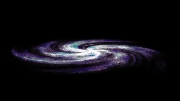 Galaxia spirală rotativă explorarea spațiului adânc — Videoclip de stoc