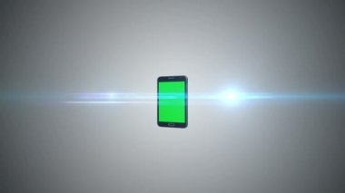 Animasyon bir smartphone chroma anahtar ekranındaki