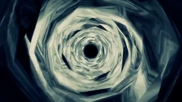 Wormhole anche se il tempo e lo spazio, appariscente stile high tech — Video Stock