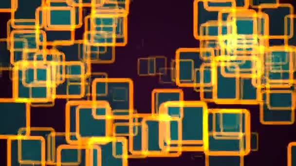 Návrh pozadí s animovaným čtverce — Stock video