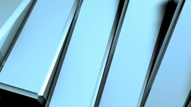 Fond abstrait de boîtes en acier de rotation avec réflexion 