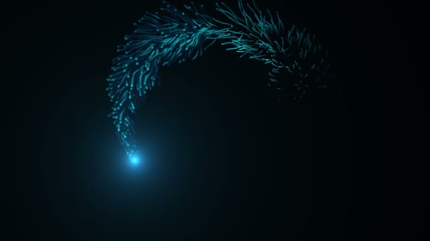 Splendida animazione video con albero delle particelle — Video Stock
