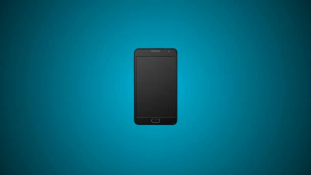 Smartphone allumé en arrière-plan 