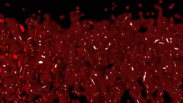 Blodet droppar och rinner ner en vägg — Stockvideo