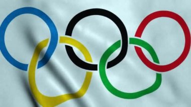 Olimpiyat Oyunları bayrak sallayarak