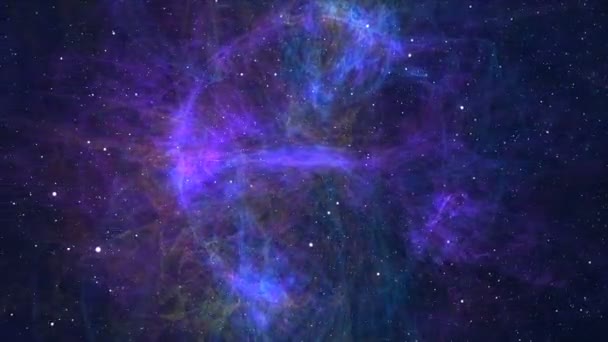 Ravvicinamento alla fantastica e colorata nebulosa — Video Stock