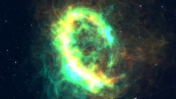 Approximation to the fantastic and colorful nebula — Stock Video