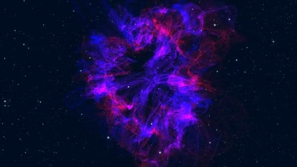 Ravvicinamento alla fantastica e colorata nebulosa — Video Stock