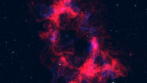 Ravvicinamento alla fantastica e colorata nebulosa — Video Stock