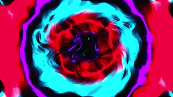 Комп'ютер створив вогневе коло з плавними кольоровими переходами. 3D візуалізація абстрактного махаючого фону — стокове фото