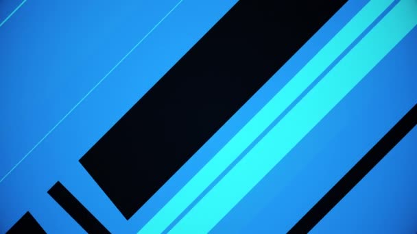 Abstract blue background with thin and wide diagonal lines. Computer generated 3d render — Stock Video