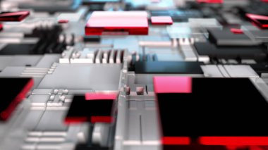 3D görüntüleme teknolojisi geçmişi. Karmaşık soyut yüzey, bilgisayar üretimi