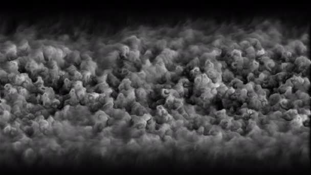 Υπολογιστή που παράγεται ρεαλιστικό υπόβαθρο του πυκνού καπνού, 3D καθιστούν αφηρημένα πυκνά σύννεφα — Αρχείο Βίντεο