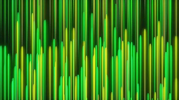 Nombreuses lignes verticales d'éclairage au néon, toile de fond abstraite générée par ordinateur, rendu 3D — Photo