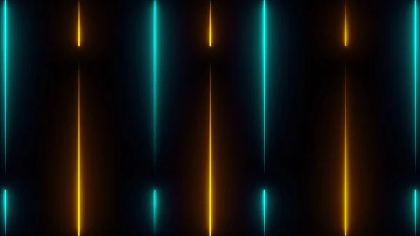 Neon-Linien-Hintergrund, computergenerierte 3D-Darstellung des Gitters — Stockfoto