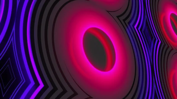 Struttura ondulata a spirale con illuminazione al neon, generata al computer. Rendering 3D dello sfondo al plasma — Foto Stock