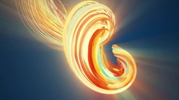 Spirale abstraktes Element aus Teilchen, computergeneriert. 3D Rendering Vortex Hintergrund — Stockvideo