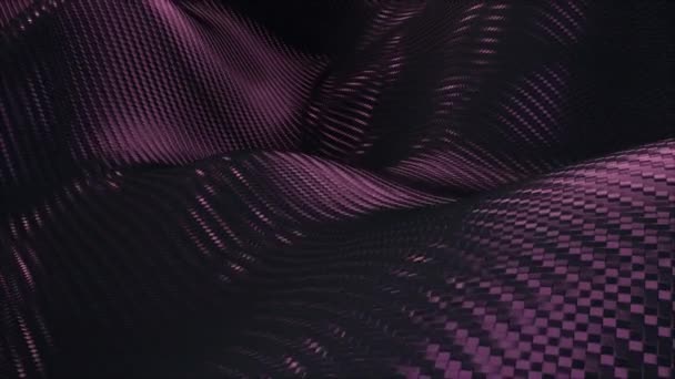 L'ordinateur a généré un tissu ondulé. rendu 3D d'un tissu texturé. Contexte réaliste — Video