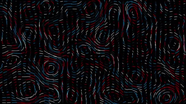 Потік маленьких хвилястих ліній, що заповнюють простір, створений комп'ютером. 3D рендеринг абстрактного фону — стокове відео