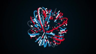 Abstract sphere from lines and particles, computer generated. 3d rendering of art background