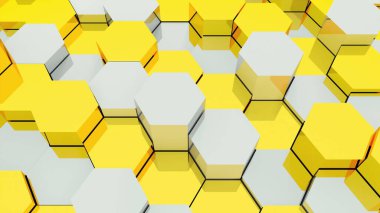 3d rendering of honeycomb background. Computer generated abstract design.