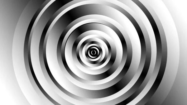 Geometric black and white circle shapes with spinning motion, computer generated. 3d rendering of abstract vortex background