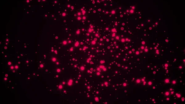 Partículas brillantes abstractas del brillo en el espacio, fondo abstracto generado por computadora, representación 3D — Foto de Stock