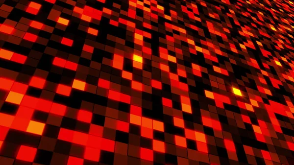 Streszczenie powierzchni z mozaiki kolorów. Wygenerowane komputerowo tło technologii. Renderowanie 3D bloków kwadratowych. — Zdjęcie stockowe