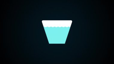 Simple cup of water, computer generated. 3d rendering cartoon background.