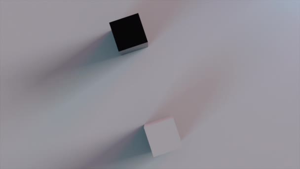 Round construction of cubes, computer generated. 3d rendering of isometric background — Αρχείο Βίντεο