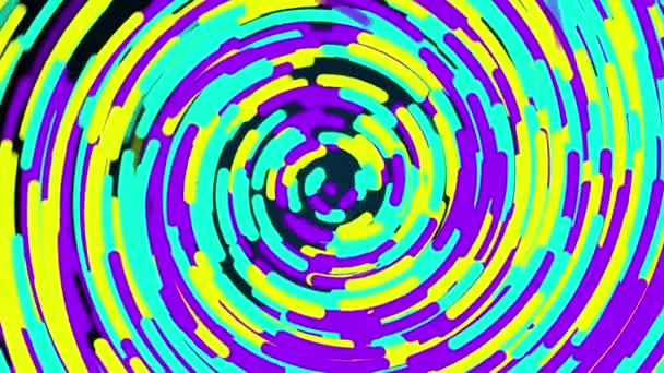 Multicolored radial lines, computer generated. 3d rendering abstract background. — 图库视频影像