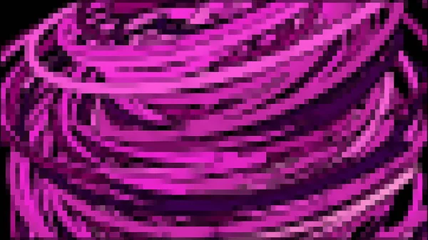 Піксельна анімація барвистих ліній кола, фон у мультиплікаційному стилі, створений комп'ютером фон, 3d візуалізація — стокове фото