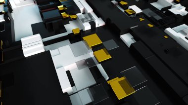 3D görüntüleme teknolojisi geçmişi. Karmaşık soyut yüzey, bilgisayar üretimi
