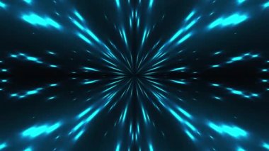 3D Kaleida 'nın ışık yansıması. Siyah zemin üzerinde altın yıldızların merkezinden gelen radyasyon, bilgisayar tarafından oluşturulan soyut arkaplan