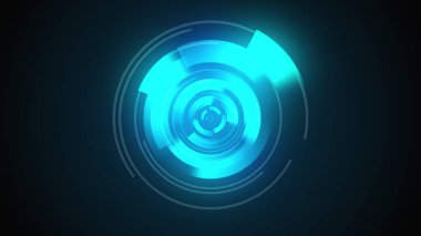 Bilgisayar, teknolojik arayüzler için dijital fütüristik HUD üretti. Ekran koruyucu için Baş Görüntü elemanlarının 3d görüntülenmesi. Web arkaplanı