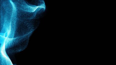 Parçacık nesnesi ile geleceksel video animasyonu. Dağılım