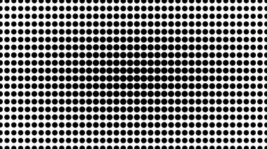 Birçok noktanın yarım tonu, bilgisayar tarafından oluşturulan soyut arkaplan, optik illüzyon efektli basit arkaplan çizimi