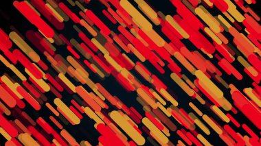 Karanlık uzayda parlayan düz parçacıkların donuk yağmuru, 3 boyutlu bilgisayar arkaplanı oluşturma