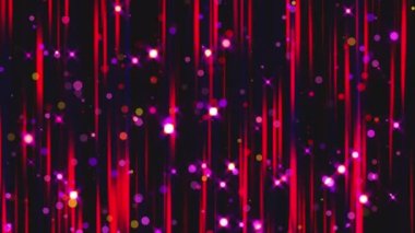 Renkli yağmur ve parıltı, bilgisayar üretimi. Lüks sanat geçmişinin 3 boyutlu canlandırması