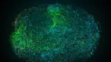 Bilgisayar tarafından oluşturulan parçacık girdabı. 3D gaz işlemesi mükemmel arkaplan