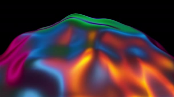 Fluid iridescent blob — Stock Video