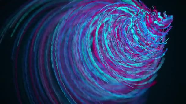 Slumpmässiga linjer, datorgenererad. 3D-återgivning av en abstrakt spiral bakgrund. — Stockvideo