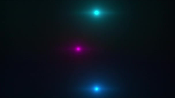 Γραμμικό φως χρώματος στο σκοτάδι. Δημιουργία υπολογιστή 3d απόδοση φόντου — Αρχείο Βίντεο