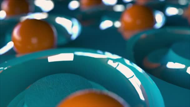 3d composition with balls — Stock Video