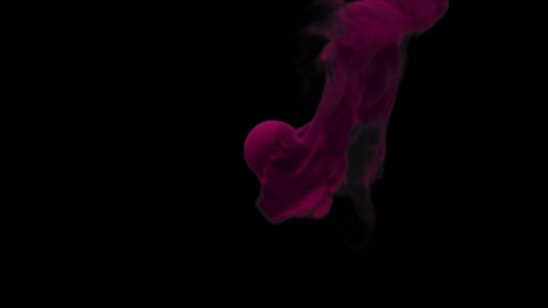 黑色背景上的紫色烟雾 — 图库视频影像
