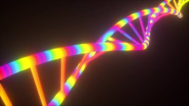 Moleküler bağlantıları olan kıvrımlı DNA sarmalı soyut arkaplan.