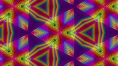 Yüzen üçgen şekilli soyut arkaplan kaleydoskop desenleri.