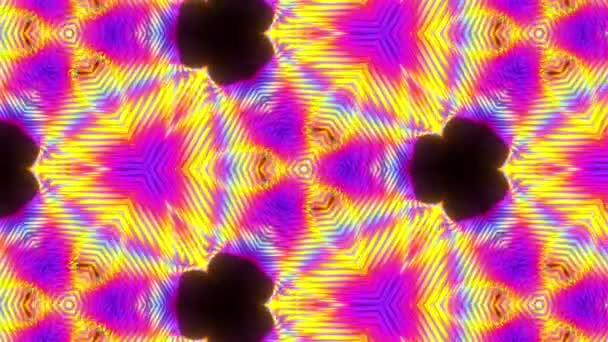 Patrones caleidoscópicos de fondo abstracto de forma triangular flotante. — Vídeos de Stock